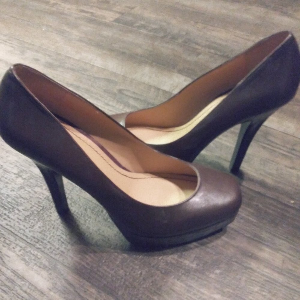 Brown Platform Pumps